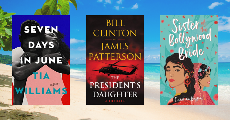 Three Beach Reads on a Beach Background